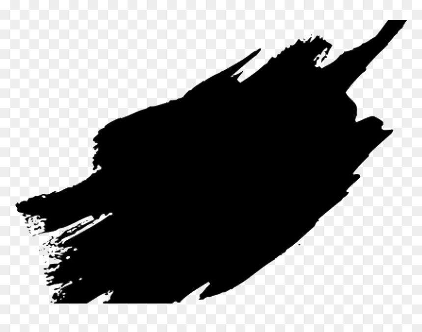 Bold black brushstroke on transparent background, dynamic diagonal sweep with textured edges.