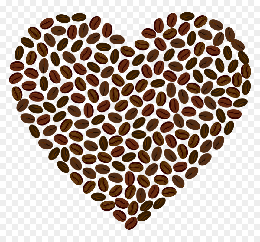Coffee Bean Heart - Love for Coffee Visual Design