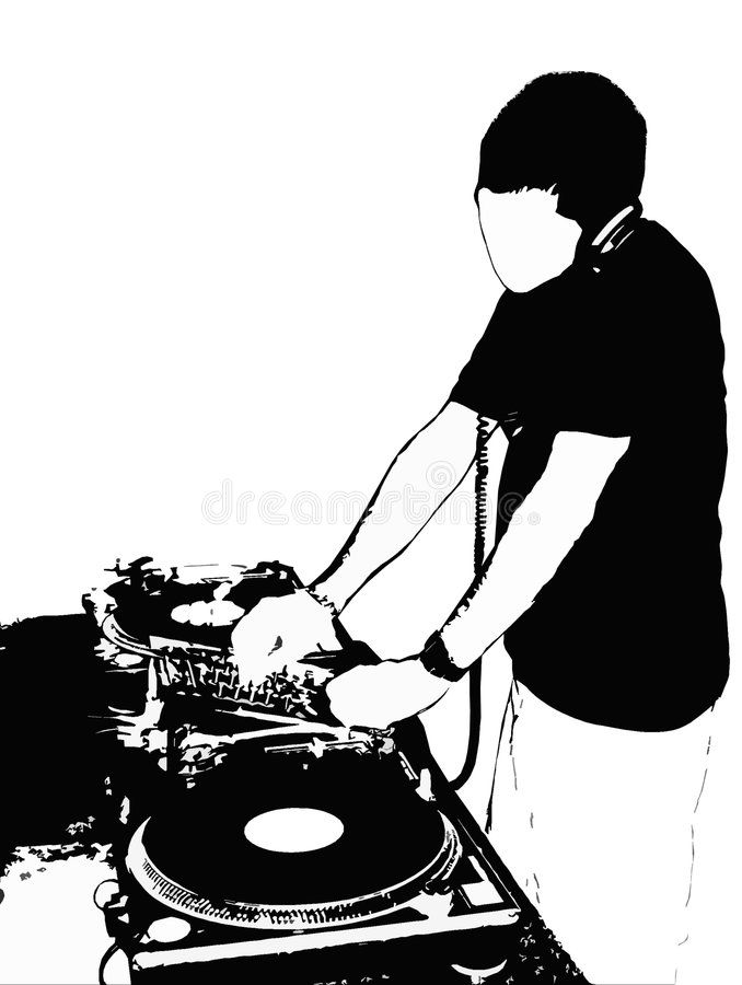 Black And White Cartoon Dj Division Cartoon Drawing Cartoon Clip Art Library