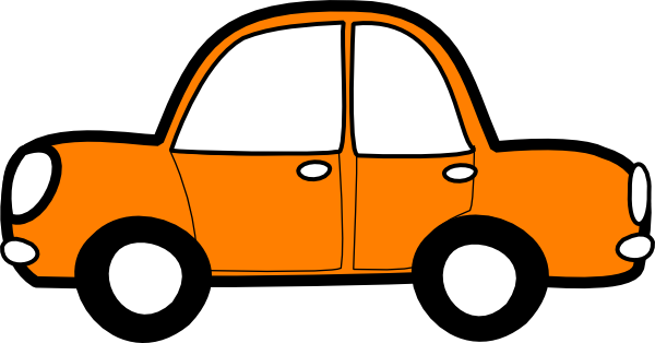 Orange Cartoon Car Illustration - Free Clipart for Kids & Education