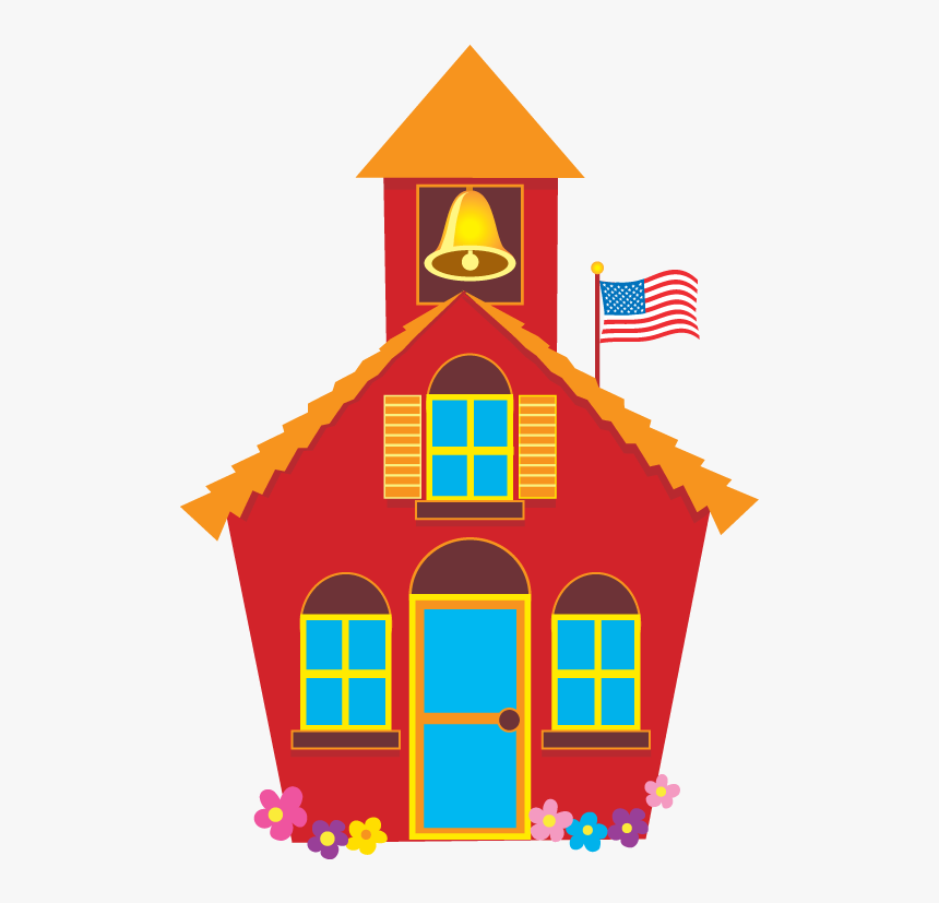 Classic Red Schoolhouse Illustration - Free Clipart for Education