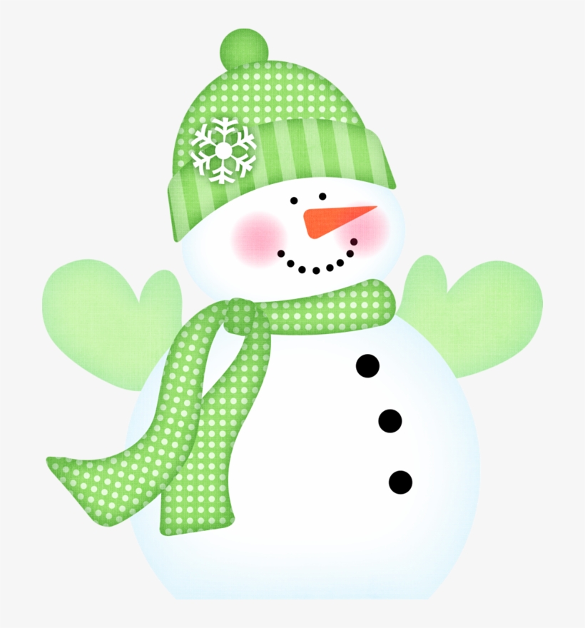 Festive Green Snowman Clipart - Free Download for Winter Projects