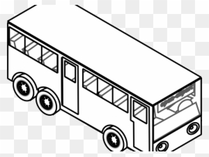 Bus Illustration - Clean Isometric Line Art for Transport Design