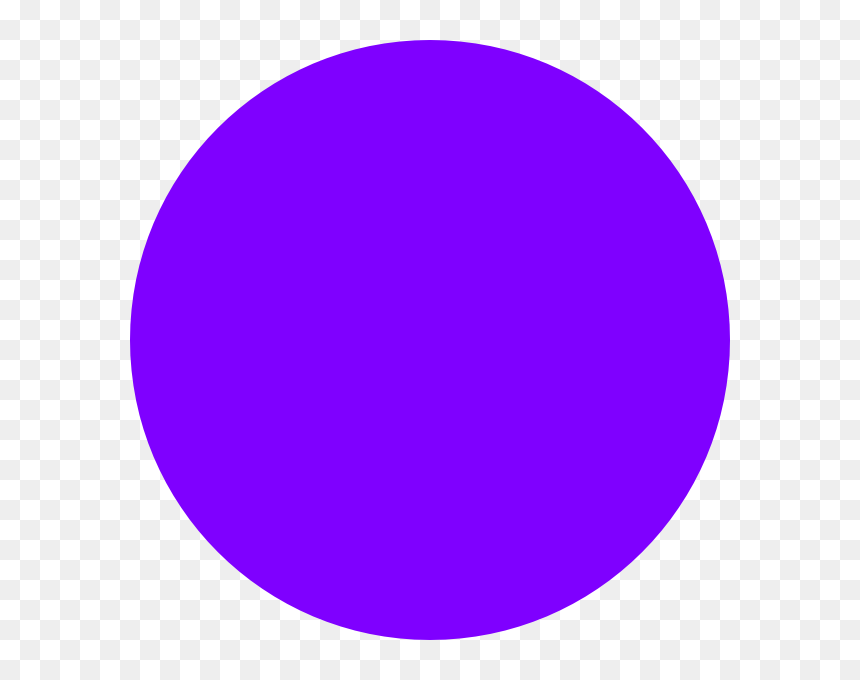 A solid vibrant purple circle on a transparent checkered background.