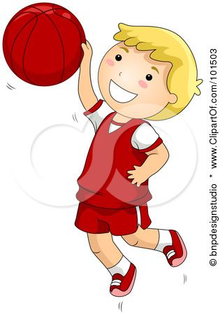 Kids Playing Basketball - Fun & Active Childhood Sports Illustration