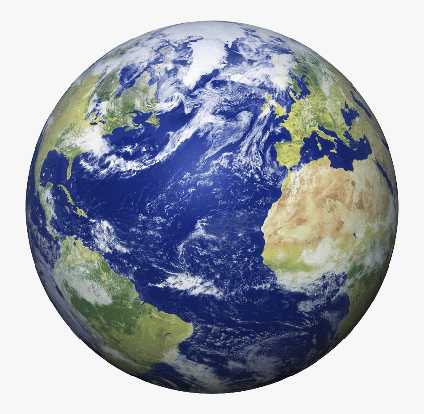 A high-resolution view of Earth from space, showing continents, oceans, and cloud cover centered on the Atlantic.