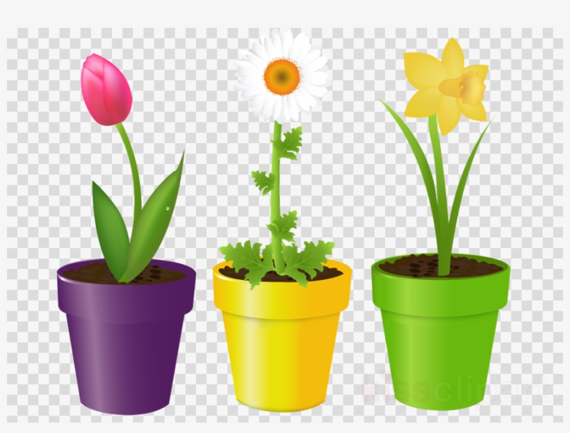 Colorful Flower Pots Clip Art Set – Daily Art Hub // Graphics
