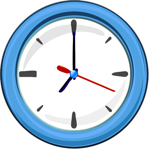 Blue Analog Wall Clock - Clean Design for Timekeeping & Decor