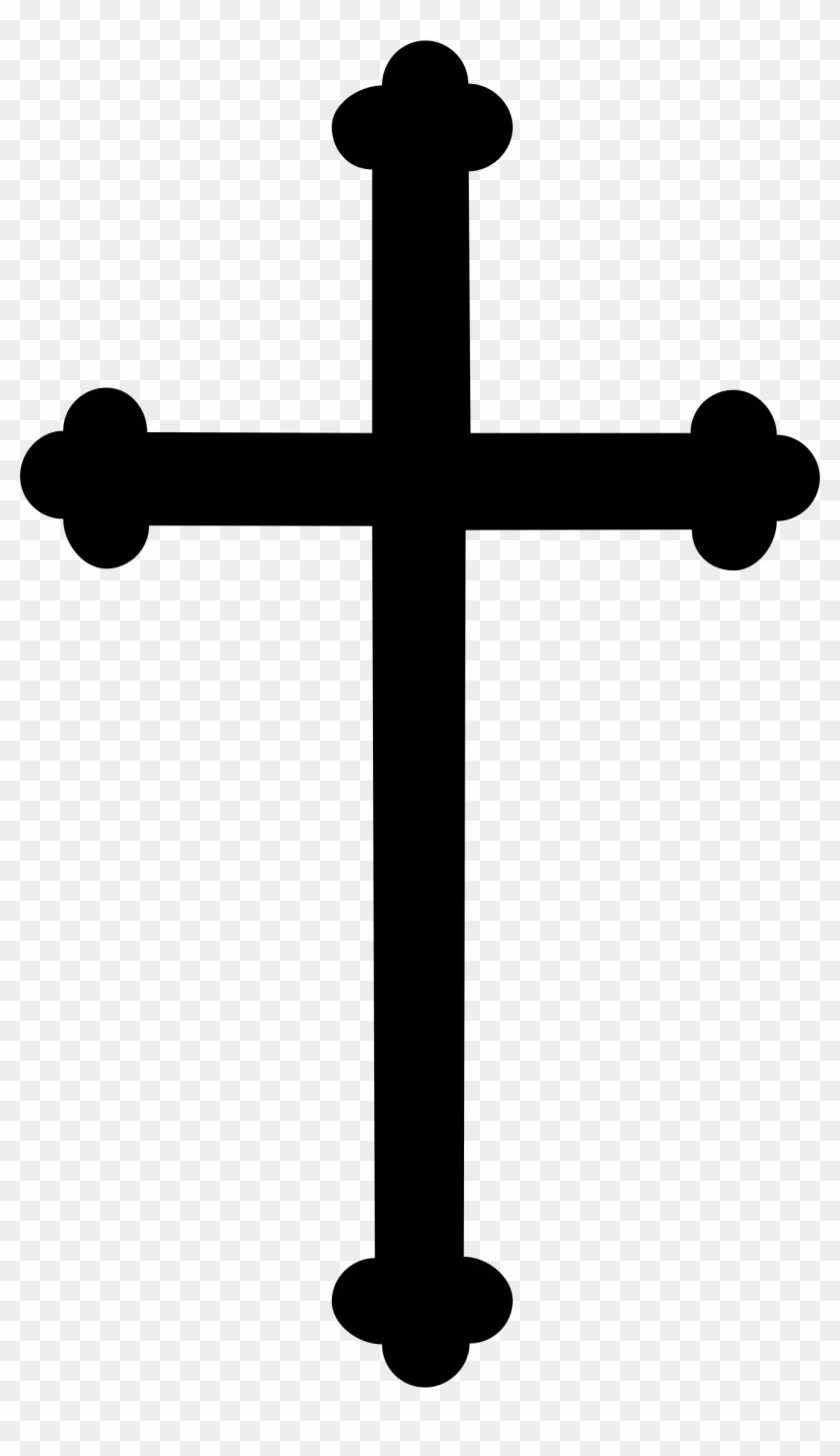 Rounded Black Cross Clip Art At Clker - Cross Clipart Black And - Clip ...
