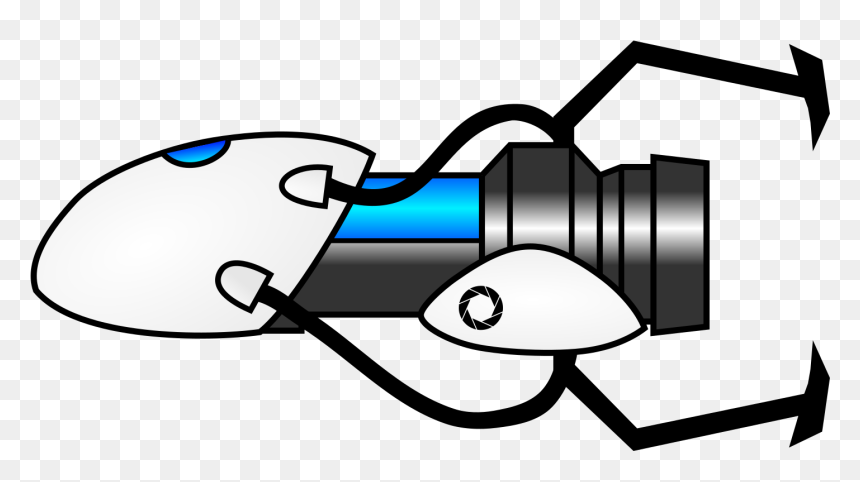 A stylized robotic camera with expressive eyes, articulated limbs, and a blue lens core on a transparent background.
