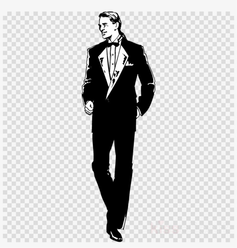 Classic Tuxedo Illustration - Formal Wear Clipart for Design & Print