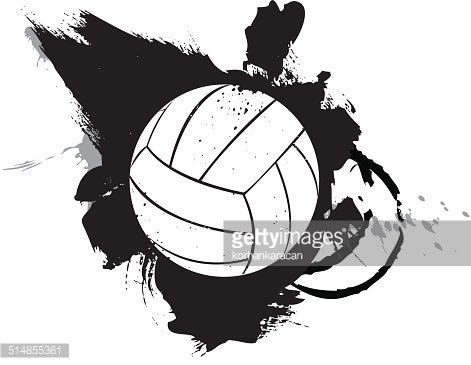 Premium Vector | Abstract volleyball player jumping from a splash ...