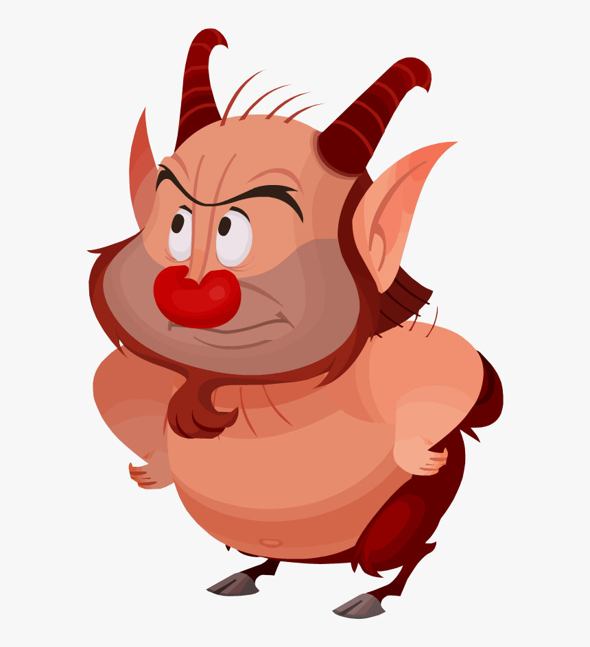Fun Cartoon Demon Character - Playful Yet Mischievous Illustration