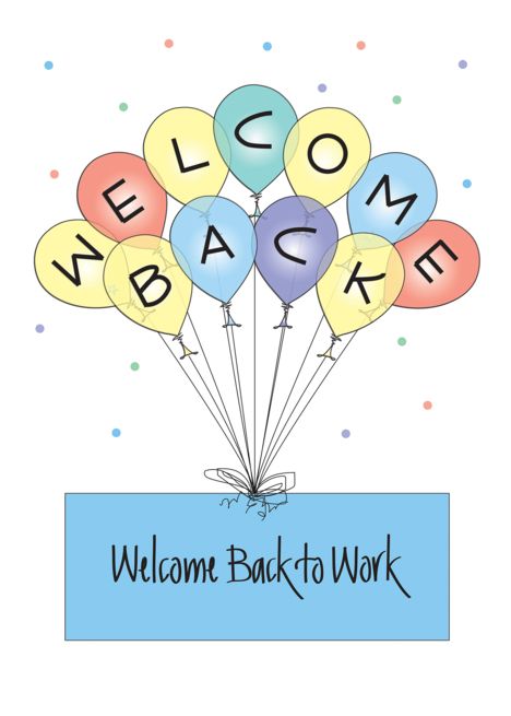 welcome back to work clipart