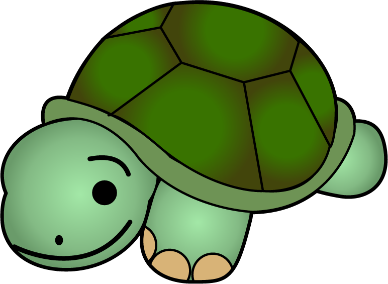 Friendly Cartoon Turtle Illustration - Free Clipart for Kids & Education