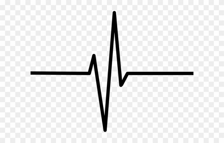 Simple black ECG heartbeat line icon on transparent background