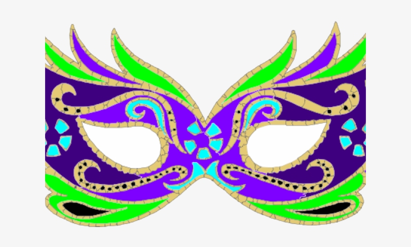 Festive Mardi Gras Mask - Purple, Green & Gold Ornamental Design