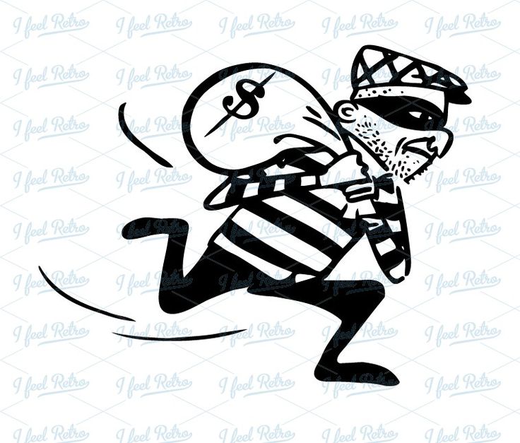 Retro Burglar Clipart - Free SVG & PNG Download for Design Projects