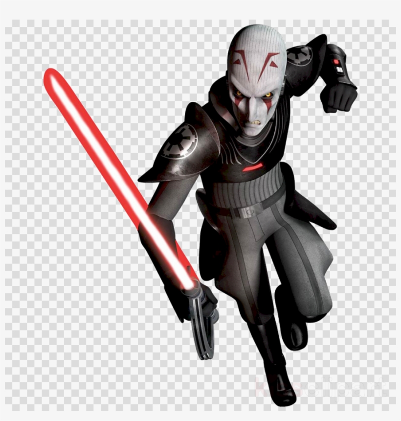 Fifth Brother, a Sith Inquisitor from Star Wars Rebels, wielding a red lightsaber in combat stance.