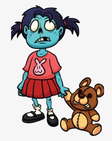 cute zombie girl cartoon