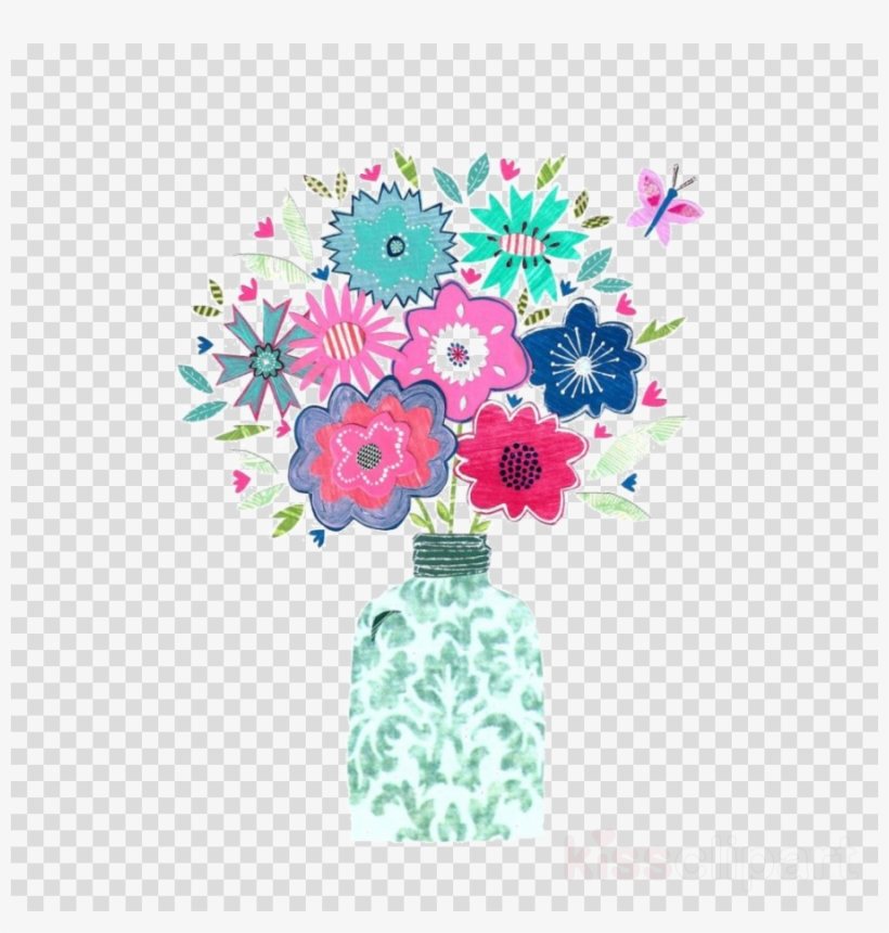 Vibrant Floral Bouquet Illustration - Free Clipart for Creative Projects
