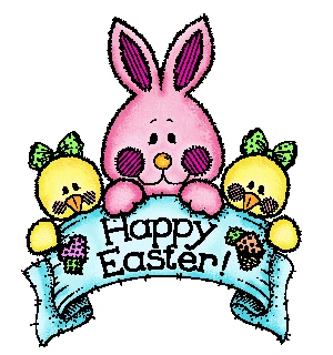 Happy Easter Greeting Card - Cute Bunny and Chicks Illustration