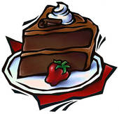 A decadent slice of chocolate cake with whipped cream, chocolate shavings, and a fresh strawberry on a white plate with red napkin.