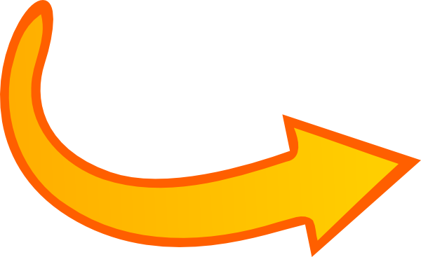 Orange Curved Arrow Icon - Directional Navigation Graphic