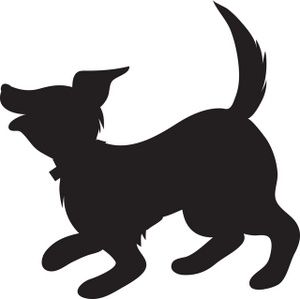 Playful Dog Silhouette Clipart - Free Vector Graphic for Pet Projects