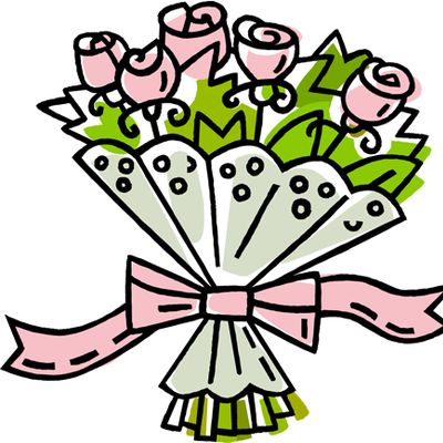 Pink Rose Bouquet Illustration - Free Clipart for Greeting Cards & Web Design