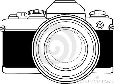 Vintage SLR Camera Illustration - Classic Photography Equipment