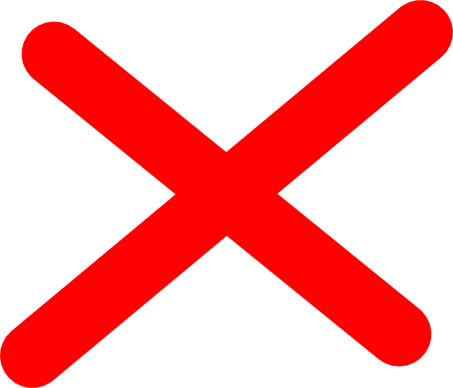 Red X Icon - Error, Close, or Cancel Symbol for Web and UI Design