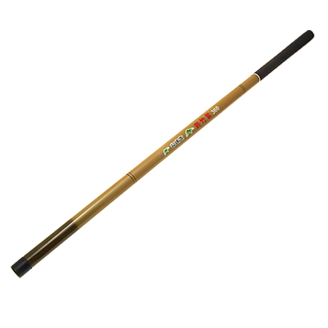 Bamboo fishing rod with black grip and red/green branding, model "360"