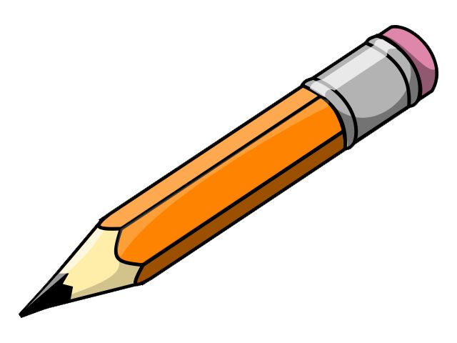 Orange wooden pencil with pink eraser, silver ferrule, and sharpened graphite tip on white background.