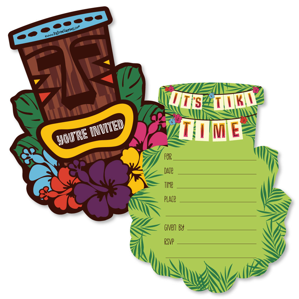 Free Printable Tiki Party Invitation Template - Fun & Festive Design