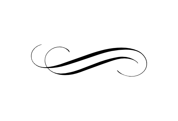 Decorative Flourish Divider - Classic Ornamental Swirl for Web and Print Design