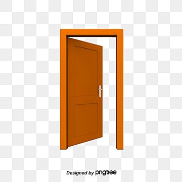 Open Orange Door PNG - Free Transparent Clipart for Web & Design