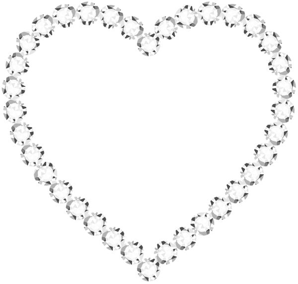 Pink Crystal Heart Png Clip Art Image - Blue Diamond Heart Shape - Clip ...