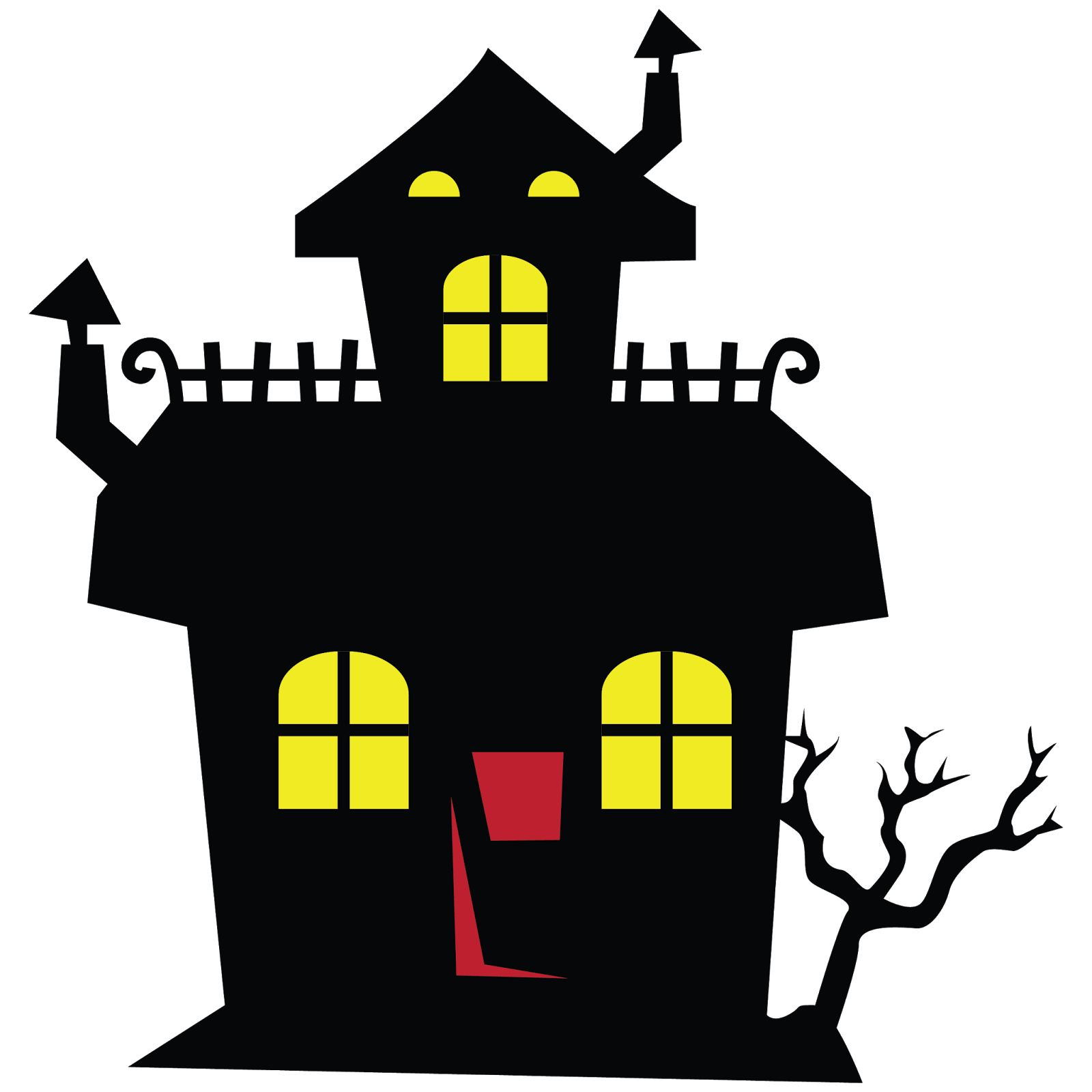 Halloween Haunted House Svg Scrapbook Cut File Cute - Halloween - Clip ...