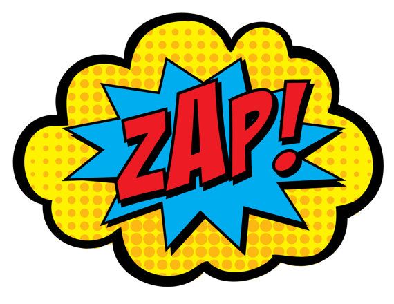 ZAP! Comic Sound Effect Graphic - Free Download & Usage Guide