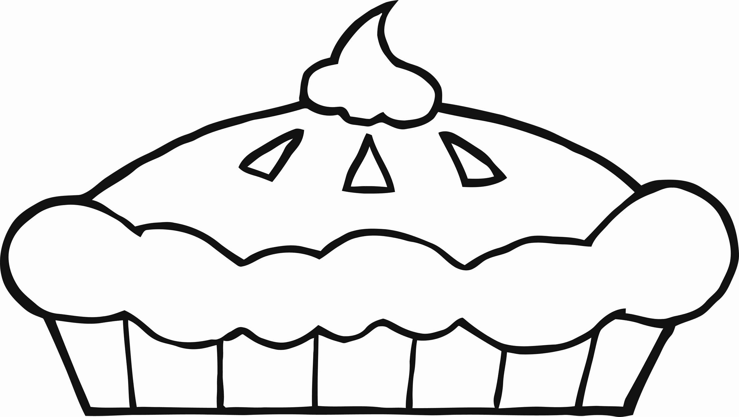 Printable Pie Coloring Page for Kids & Adults