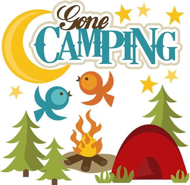 Gone Camping - Fun Outdoor Adventure Illustration