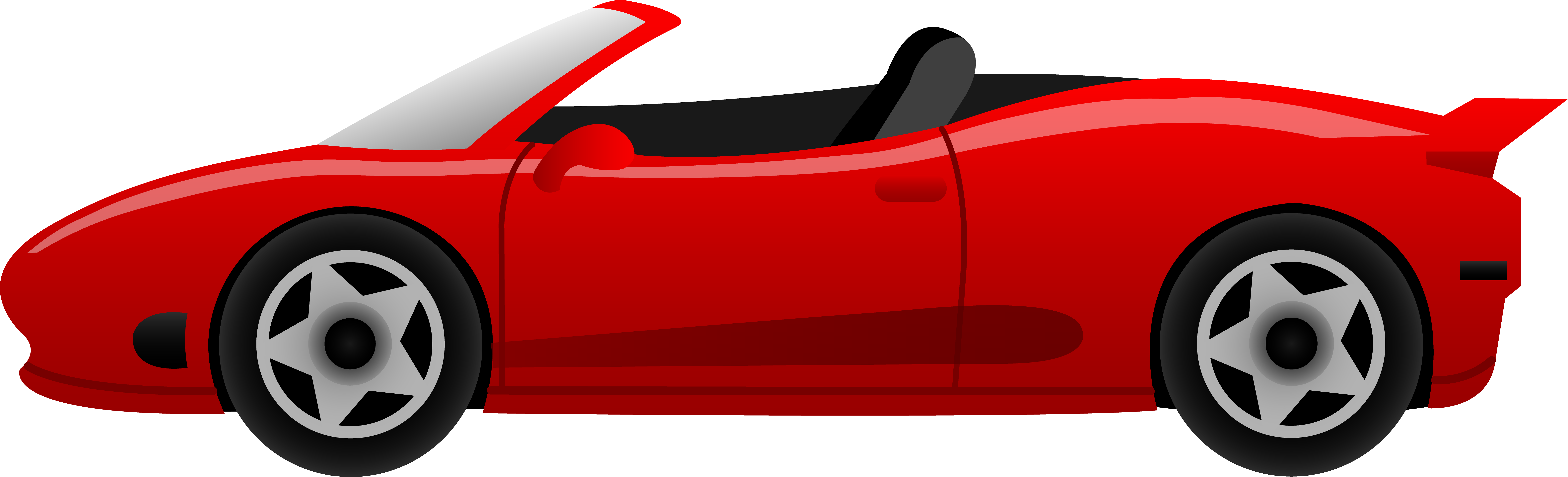 Red Convertible Sports Car Illustration - High-Quality Vector Image