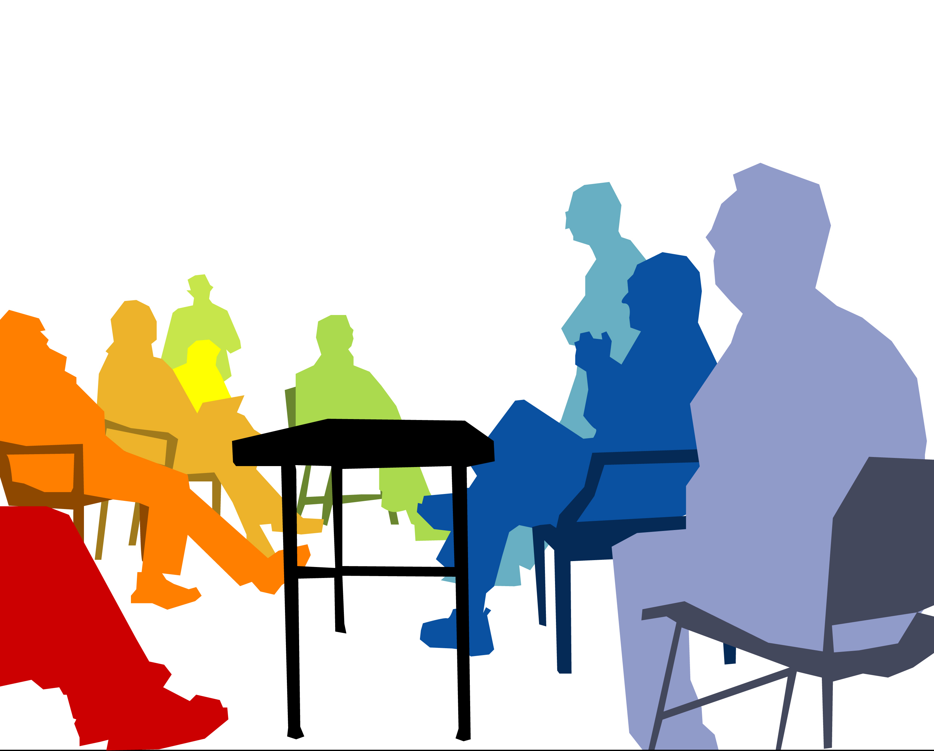 Diverse Group Collaboration Illustration - Inclusive Meeting Scene