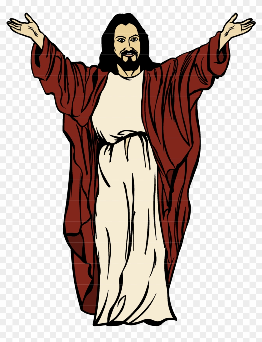 Jesus Christ with Open Arms - Biblical Illustration for Worship & Teaching
