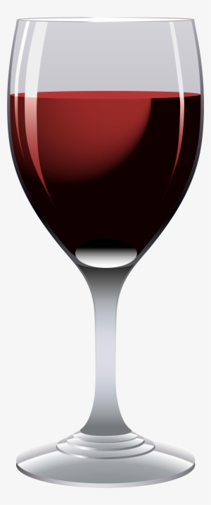 A clear wine glass filled halfway with deep red wine, showcasing reflections and transparency.