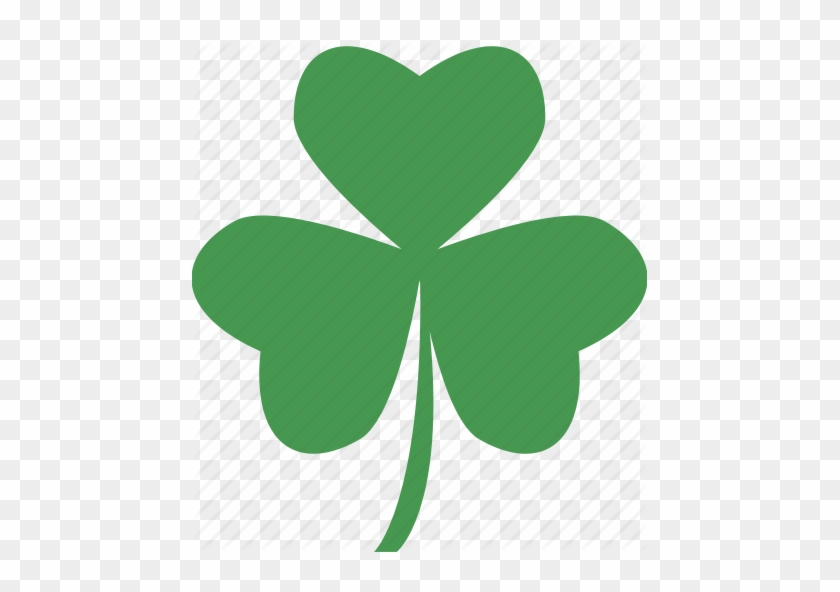 Green three-leaf clover on transparent background, symbol of luck and St. Patrick’s Day.