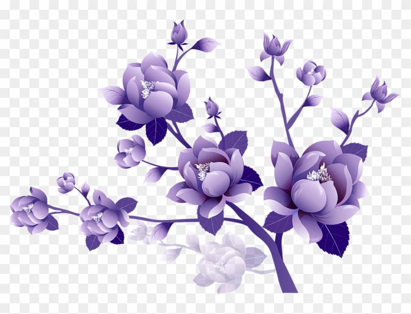 Elegant Purple Flower Illustration - Free PNG Download