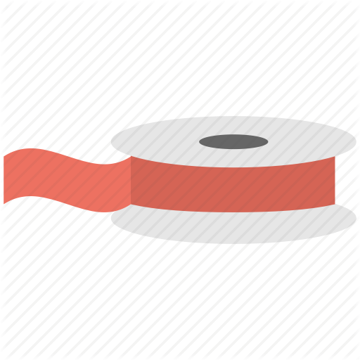 Coral Ribbon Spool Icon - Decorative Packaging & Craft Supplies