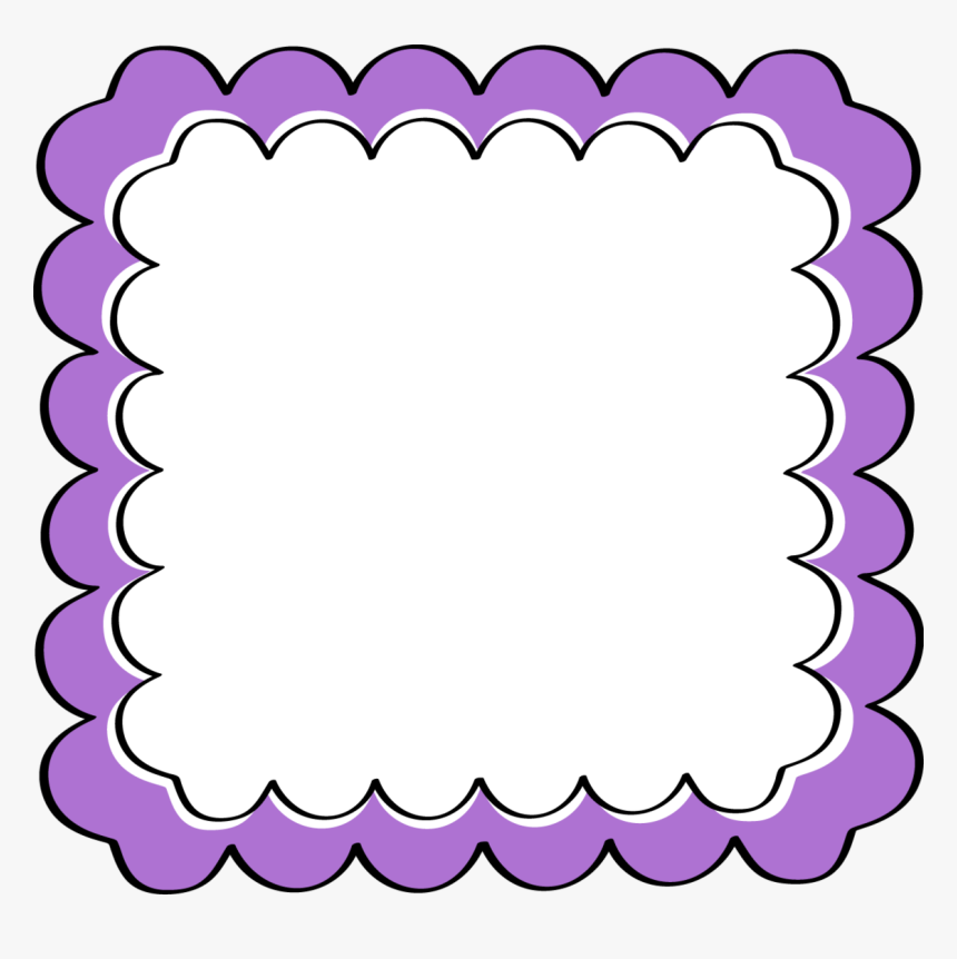 Purple Scalloped Frame - Free Clip Art Frames - Clip Art Library